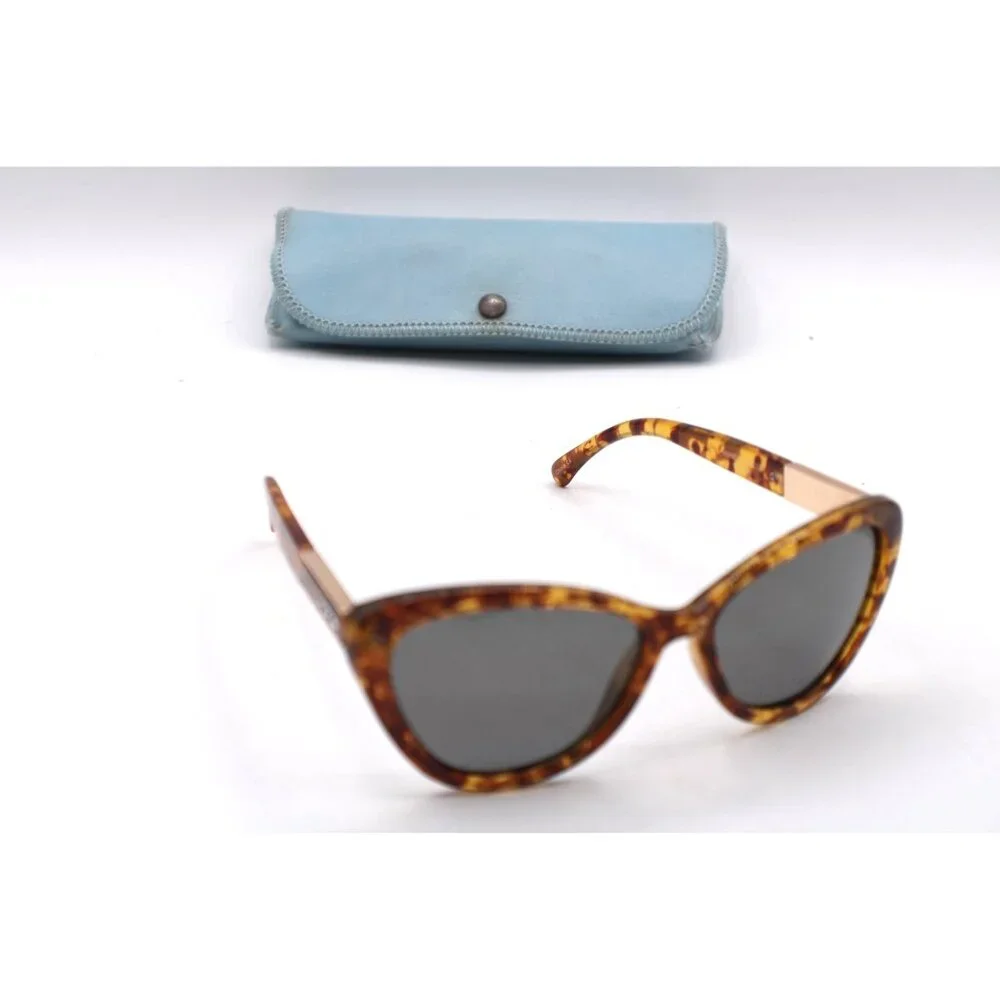 Privé Revaux The Timeless Tortoise Shell Cat Eye Sunglasses Gray Tint 58-16-145